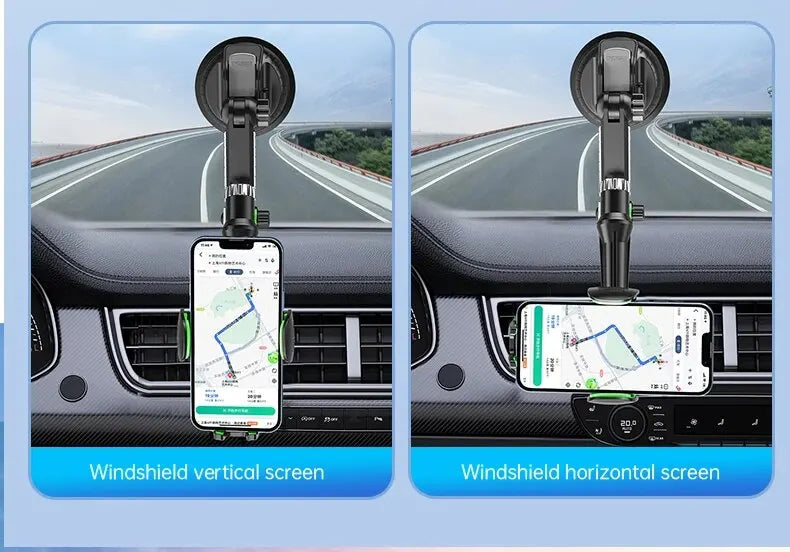 Universal Car Phone Holder - Secure Windshield & Dashboard Mount